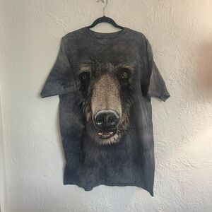 The Mountain Black Bear Face Graphic T-Shirt Unisex Sz Men's XL Wildlife Nature